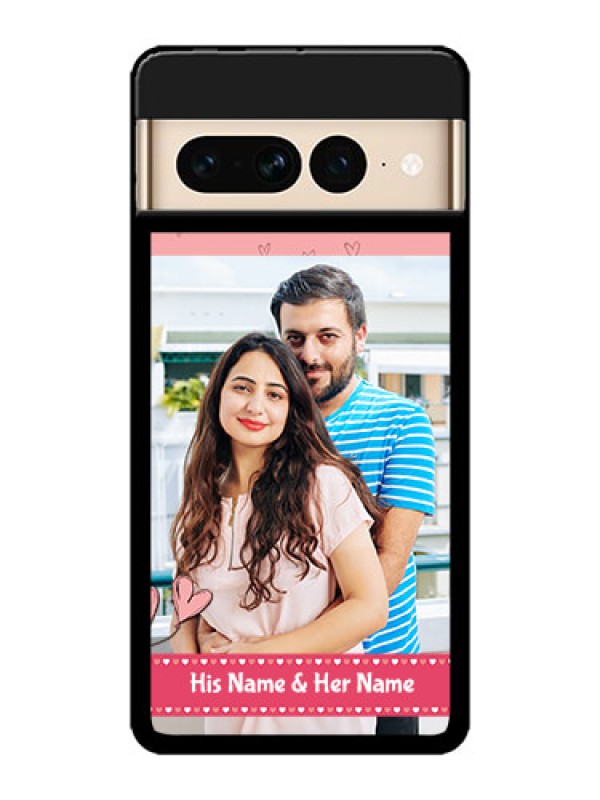 Custom Google Pixel 7 Pro 5G Custom Metal Phone CaseLove Design Peach Color