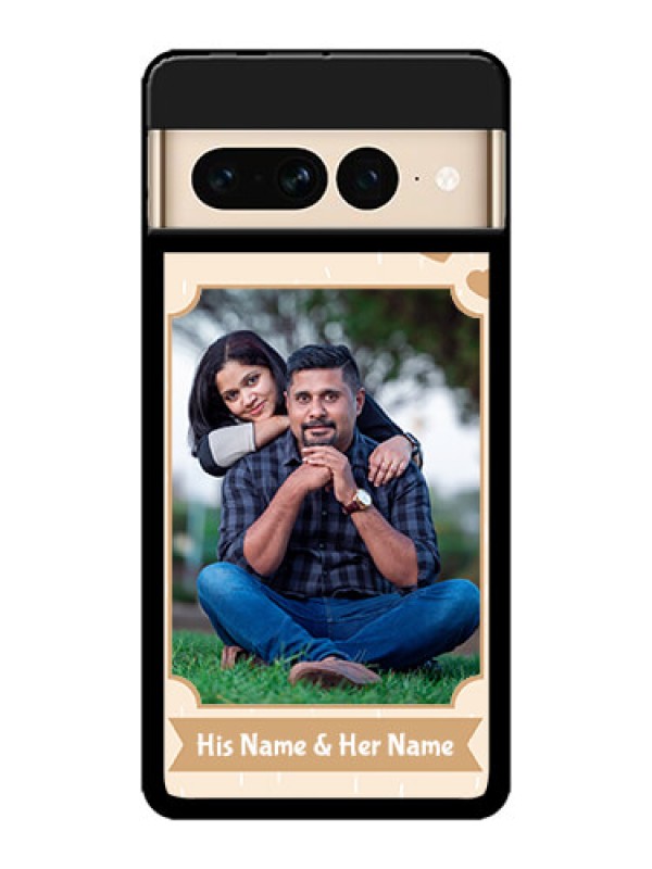 Custom Google Pixel 7 Pro 5G Custom Metal Phone CaseWith Confetti Love Design