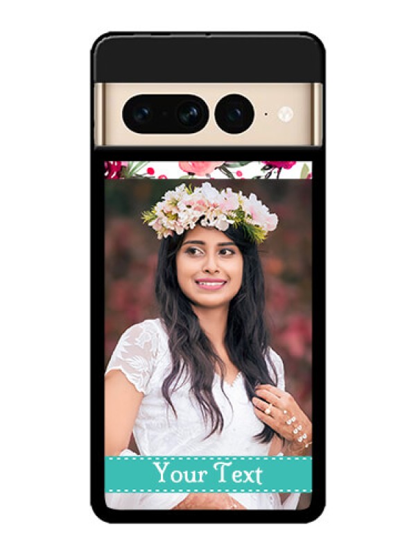 Custom Google Pixel 7 Pro 5G Custom Metal Phone CaseWater Colors Floral Design