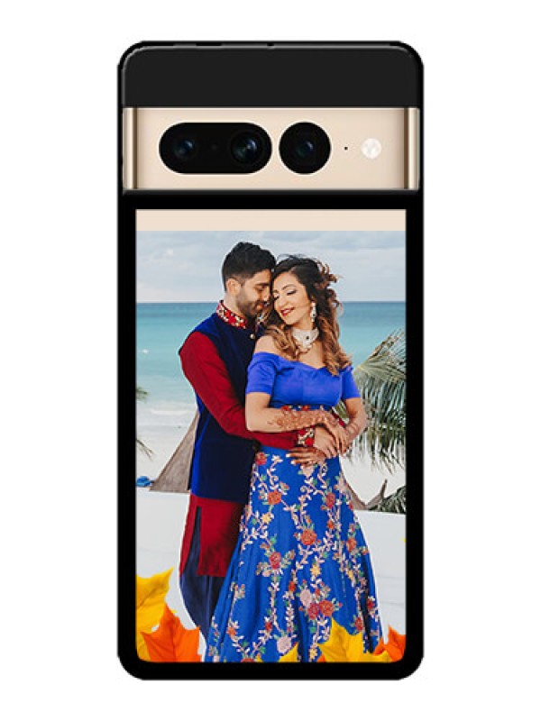 Custom Google Pixel 7 Pro 5G Custom Metal Phone CaseAutumn Maple Leaves Design