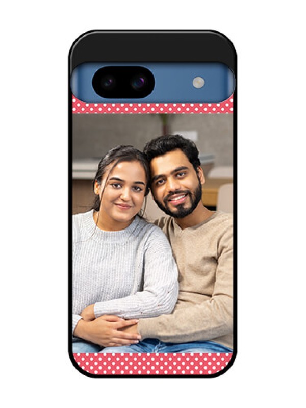 Custom Google Pixel 8A 5G Custom Metal Phone CaseWhite Dotted Design
