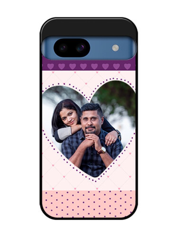 Custom Google Pixel 8A 5G Custom Metal Phone CaseViolet Love Dots Design