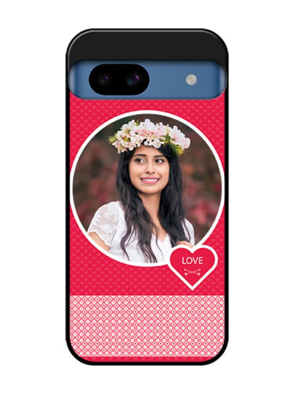 Custom Google Pixel 8A 5G Custom Metal Phone CasePink Color Pattern Design