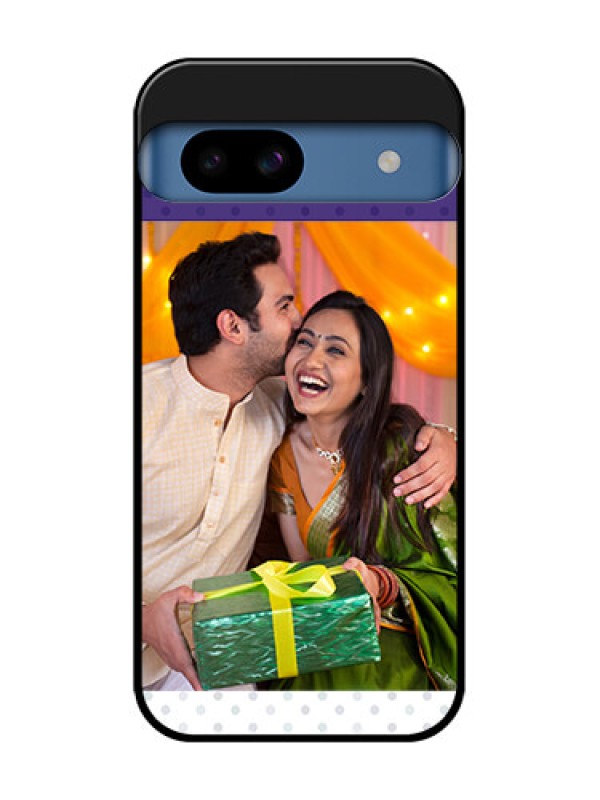 Custom Google Pixel 8A 5G Custom Metal Phone CaseViolet Colored Pattern Design