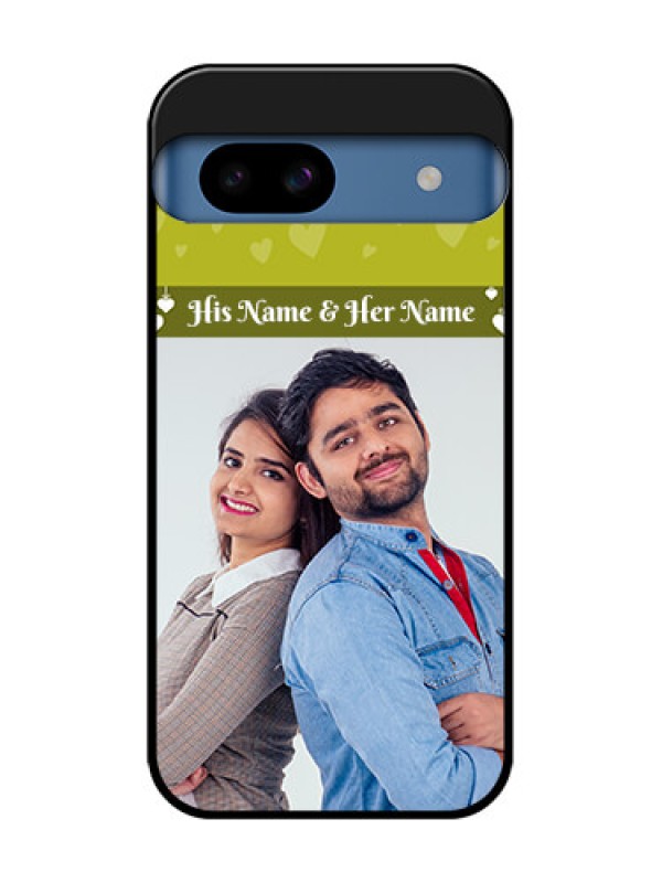 Custom Google Pixel 8A 5G Custom Metal Phone CaseYou and Me Heart Design
