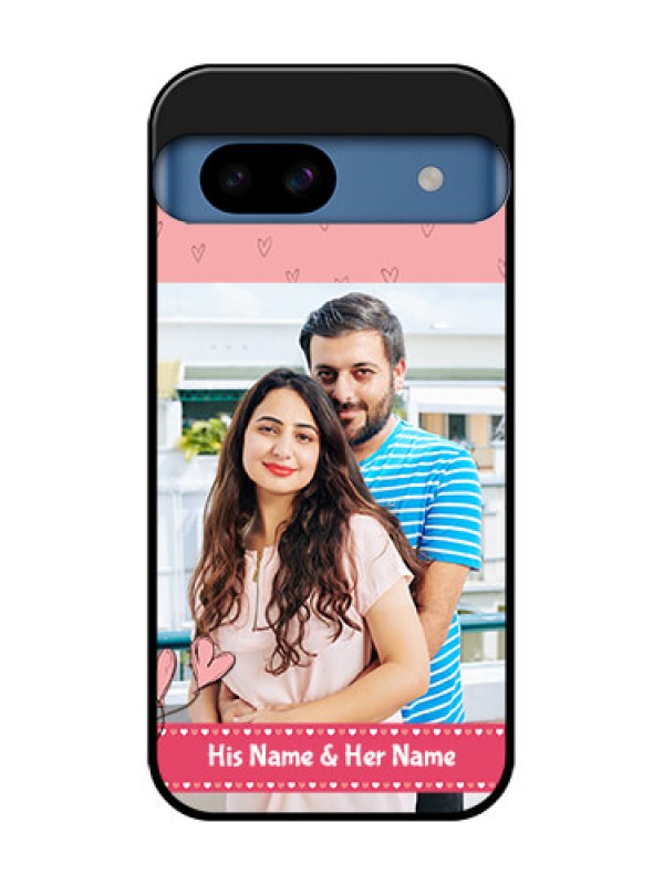 Custom Google Pixel 8A 5G Custom Metal Phone CaseLove Design Peach Color