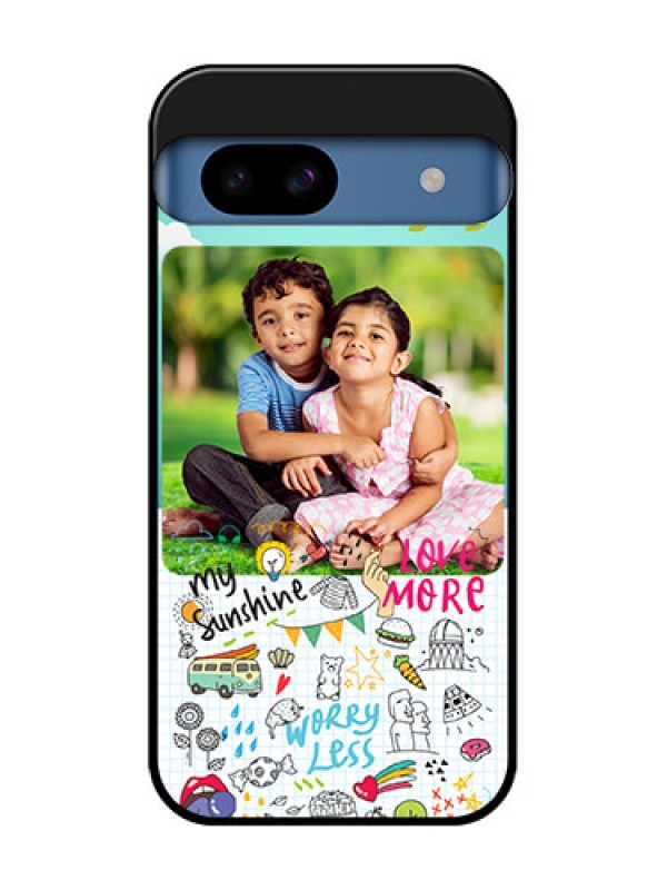 Custom Google Pixel 8A 5G Custom Metal Phone CaseDoodle Love Design
