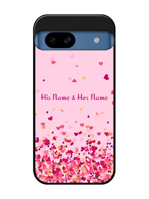 Custom Google Pixel 8A 5G Custom Metal Phone CaseFloating Hearts Design