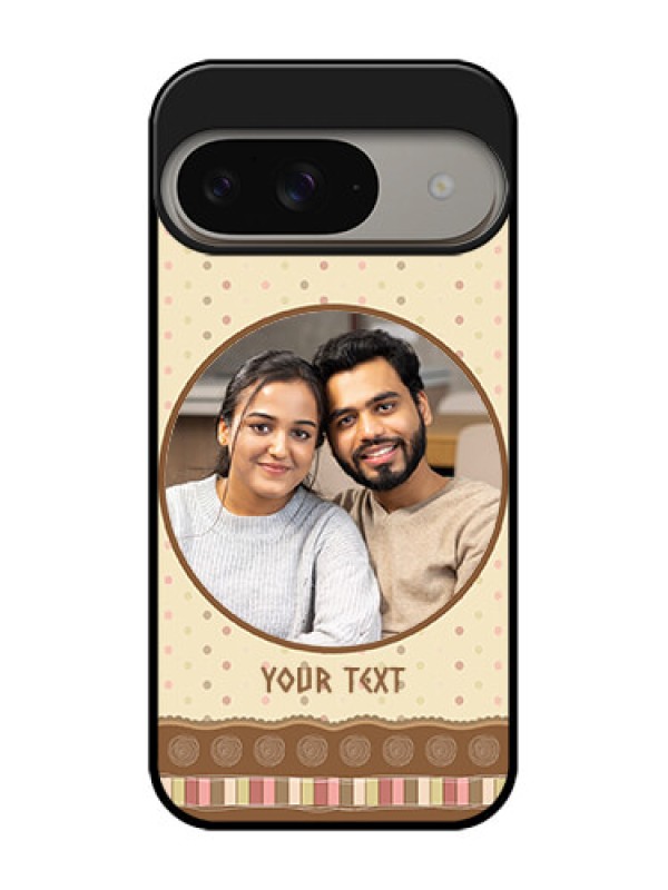 Custom Google Pixel 9 5G Custom Metal Phone Case - Brown Dotted Mobile Case Design