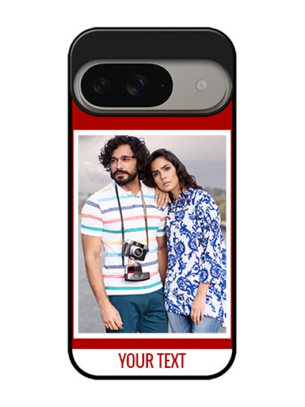 Custom Google Pixel 9 5G Custom Metal Phone Case - Red Color Design