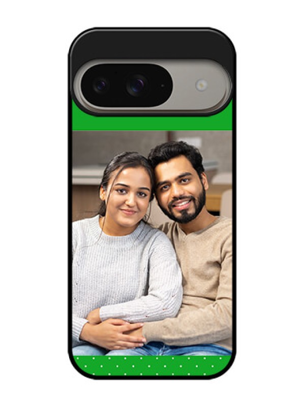 Custom Google Pixel 9 5G Custom Metal Phone Case - Green Pattern Design