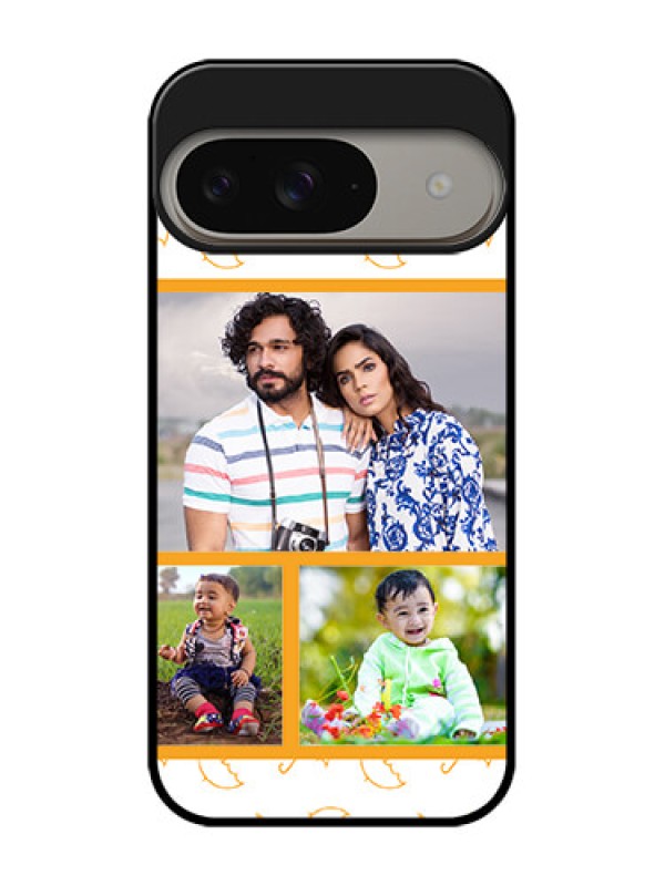 Custom Google Pixel 9 5G Custom Metal Phone Case - Yellow Pattern Design