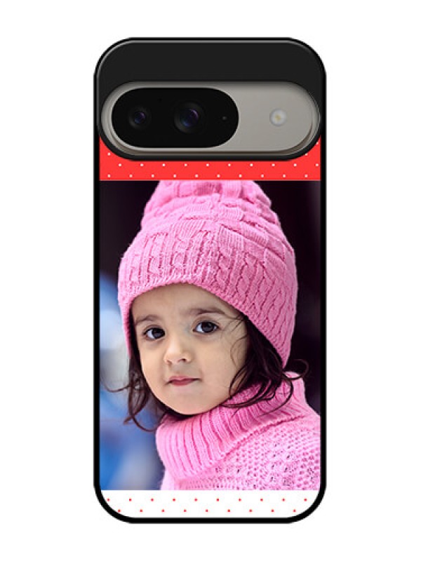 Custom Google Pixel 9 5G Custom Metal Phone Case - Red Pattern Design