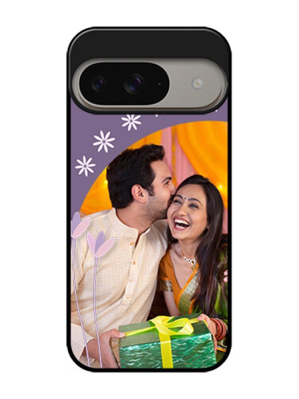 Custom Google Pixel 9 5G Custom Metal Phone Case - Lavender Flowers Design