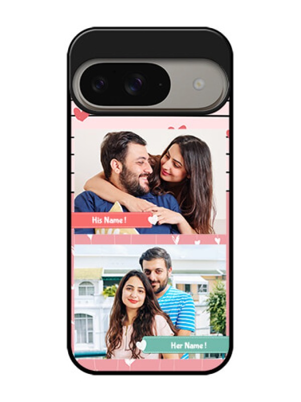 Custom Google Pixel 9 5G Custom Metal Phone Case - Photo With Heart Design