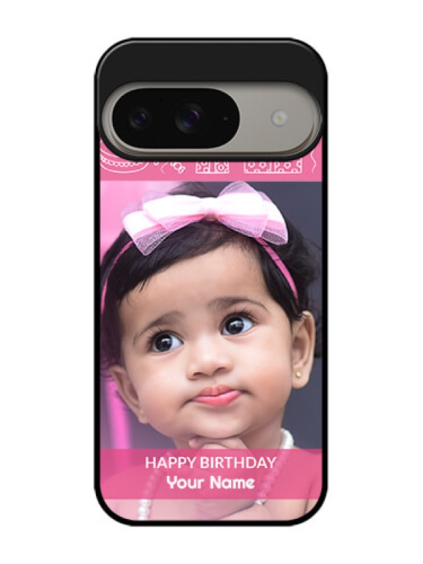Custom Google Pixel 9 5G Custom Metal Phone Case - With Birthday Line Art Design