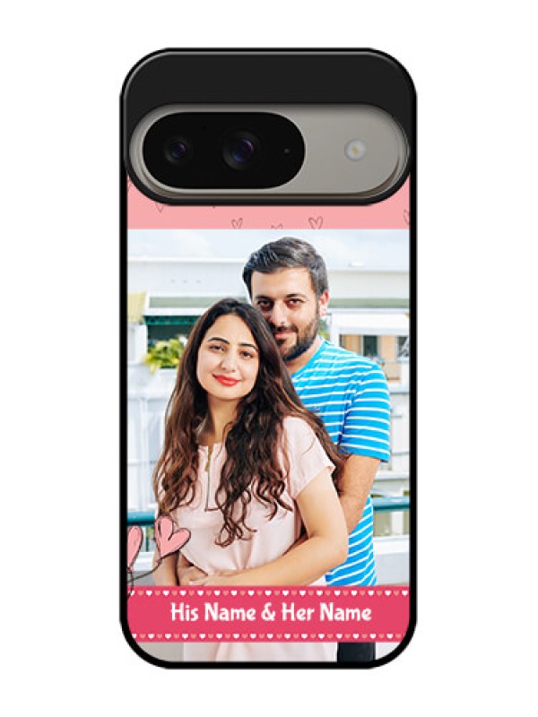 Custom Google Pixel 9 5G Custom Metal Phone Case - Love Design Peach Color