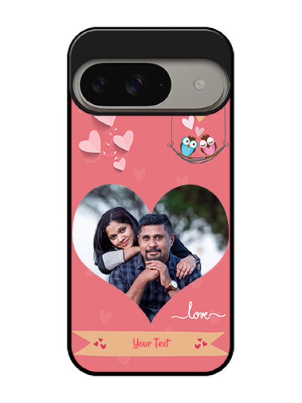 Custom Google Pixel 9 5G Custom Metal Phone Case - Peach Color Love Design