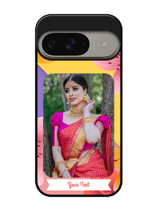 Custom Google Pixel 9 5G Custom Metal Phone Case - 3 Image With Vintage Floral Design