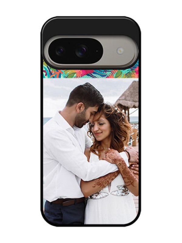 Custom Google Pixel 9 5G Custom Metal Phone Case - Watercolor Floral Design
