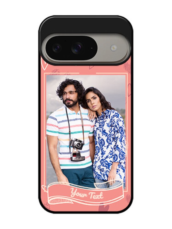 Custom Google Pixel 9 5G Custom Metal Phone Case - Love Doodle Art Design