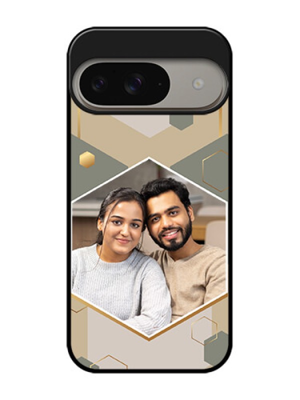 Custom Google Pixel 9 5G Custom Metal Phone Case - Stylish Hexagon Pattern Design