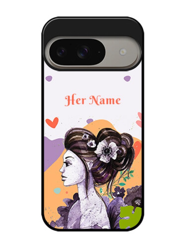 Custom Google Pixel 9 5G Custom Metal Phone Case - Woman And Nature Design