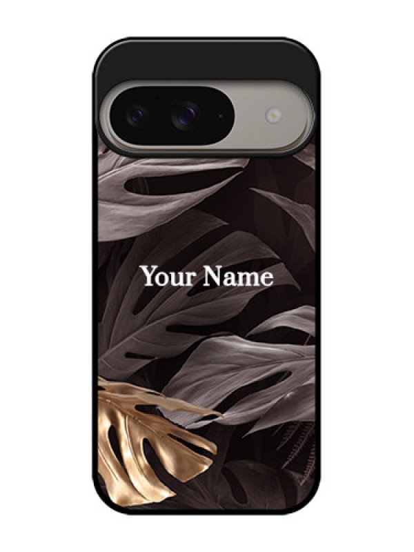 Custom Google Pixel 9 5G Custom Metal Phone Case - Wild Leaves Digital Paint Design