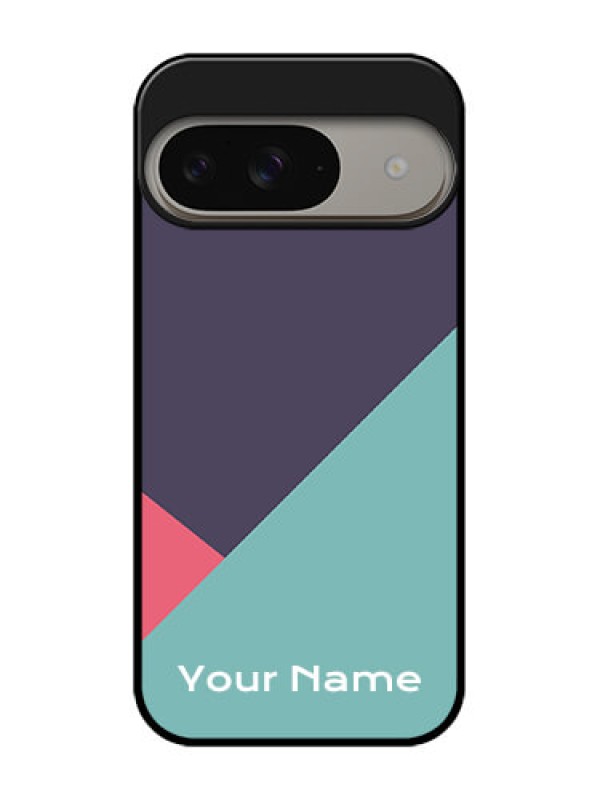 Custom Google Pixel 9 5G Custom Metal Phone Case - Tri Color Abstract Design