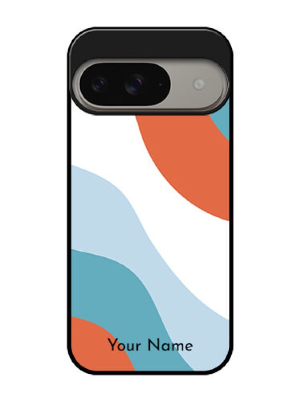 Custom Google Pixel 9 5G Custom Metal Phone Case - Coloured Waves Design