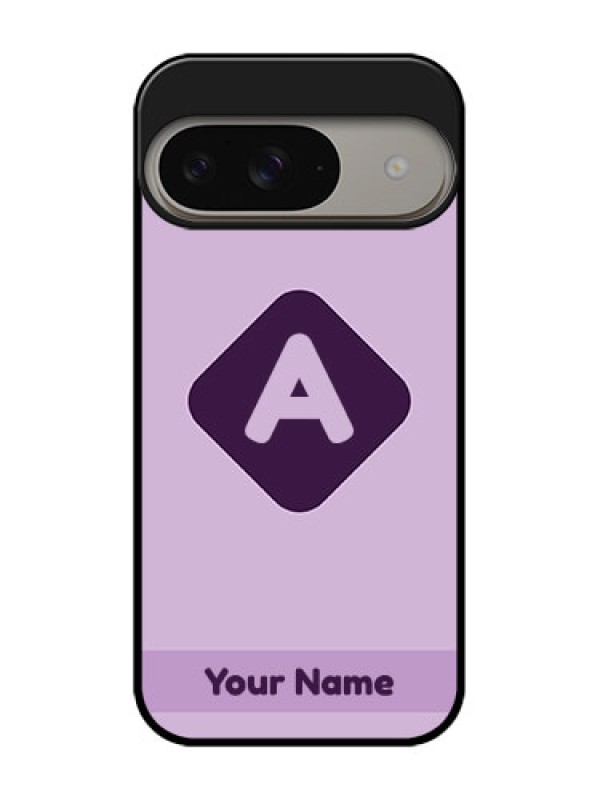 Custom Google Pixel 9 5G Custom Metal Phone Case - Custom Letter In Curved Badge Design