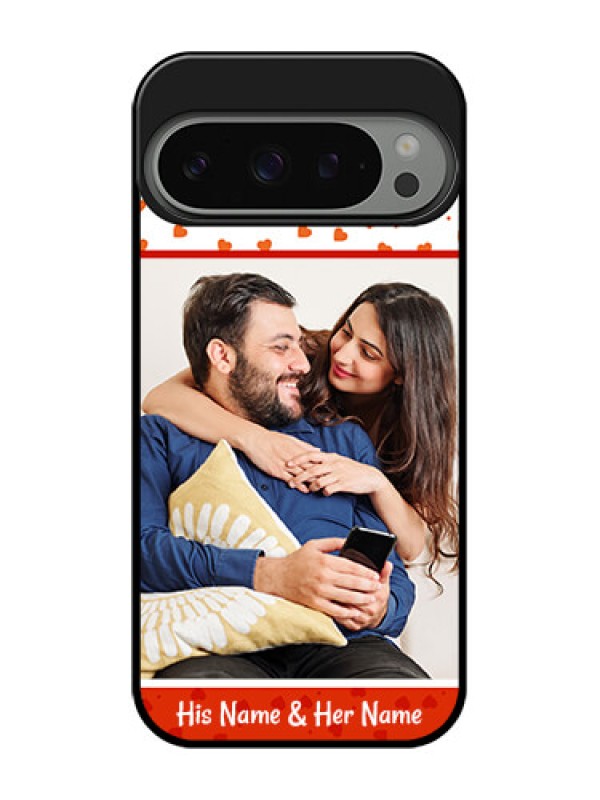 Custom Google Pixel 9 Pro 5G Custom Metal Phone Case - Orange Love Symbol Design