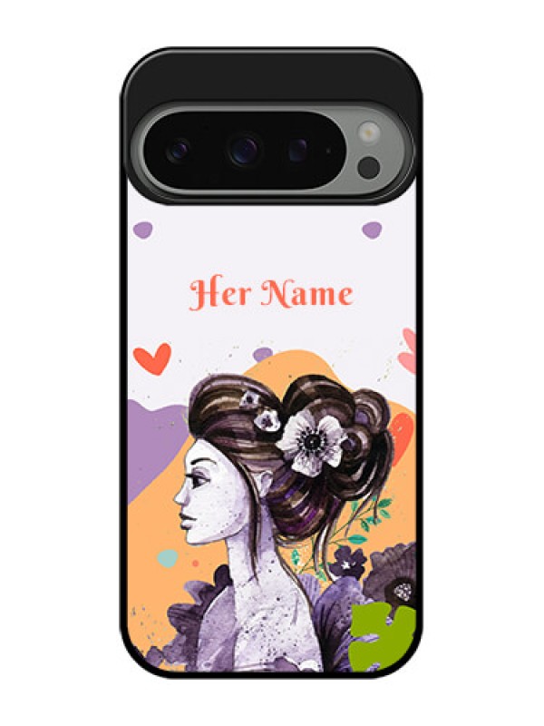 Custom Google Pixel 9 Pro 5G Custom Metal Phone Case - Woman And Nature Design