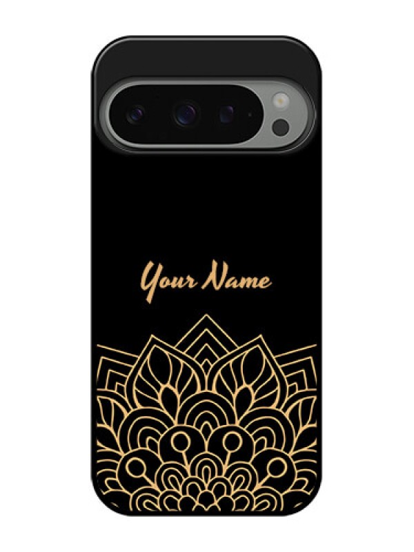 Custom Google Pixel 9 Pro 5G Custom Metal Phone Case - Golden Mandala Design