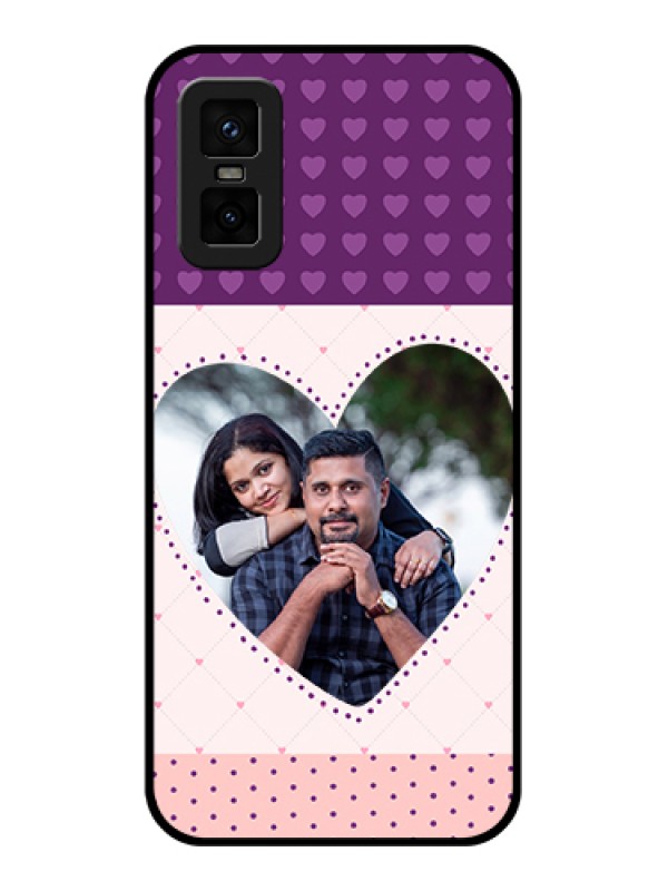 Custom infinix-gt-30-pro-5g Custom Metal Phone Case - Violet Love Dots Design