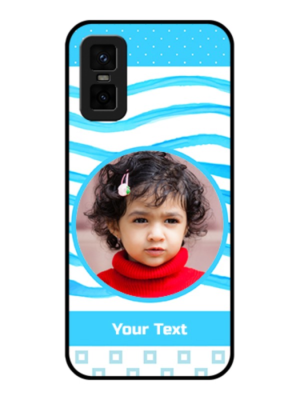 Custom infinix-gt-30-pro-5g Custom Metal Phone Case - Simple Blue Case Design