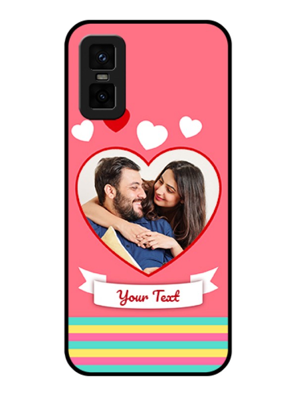 Custom infinix-gt-30-pro-5g Custom Metal Phone Case - Love Shapes Doodle Design