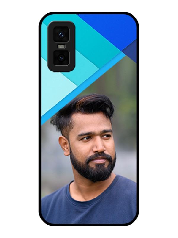 Custom infinix-gt-30-pro-5g Custom Metal Phone Case - Blue Pattern Design