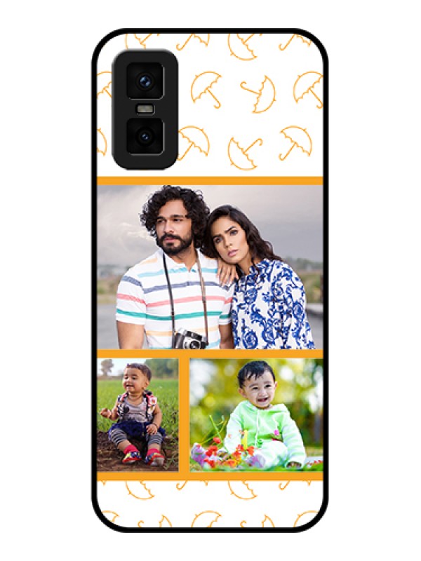 Custom infinix-gt-30-pro-5g Custom Metal Phone Case - Yellow Pattern Design