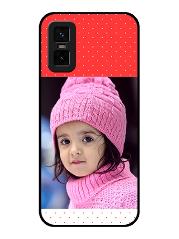 Custom infinix-gt-30-pro-5g Custom Metal Phone Case - Red Pattern Design