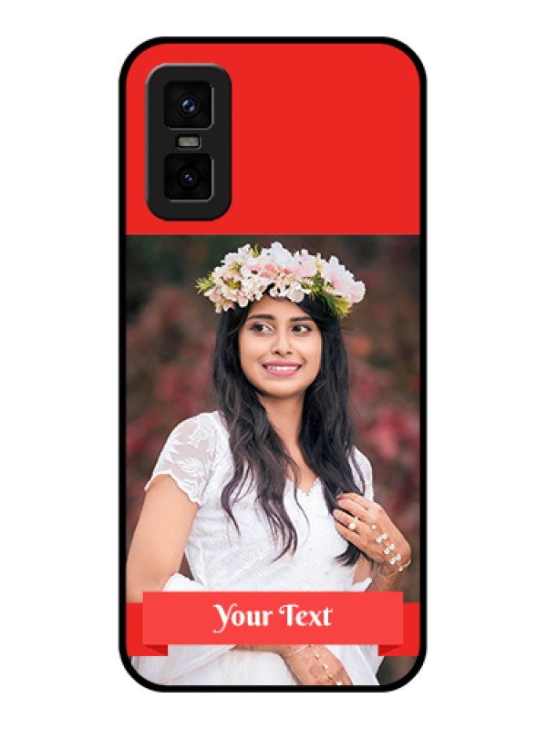 Custom infinix-gt-30-pro-5g Custom Metal Phone Case - Simple Red Color Design