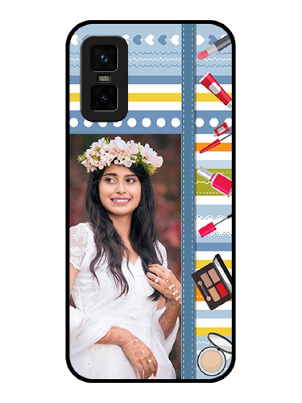 Custom infinix-gt-30-pro-5g Custom Metal Phone Case - Makeup Icons Design