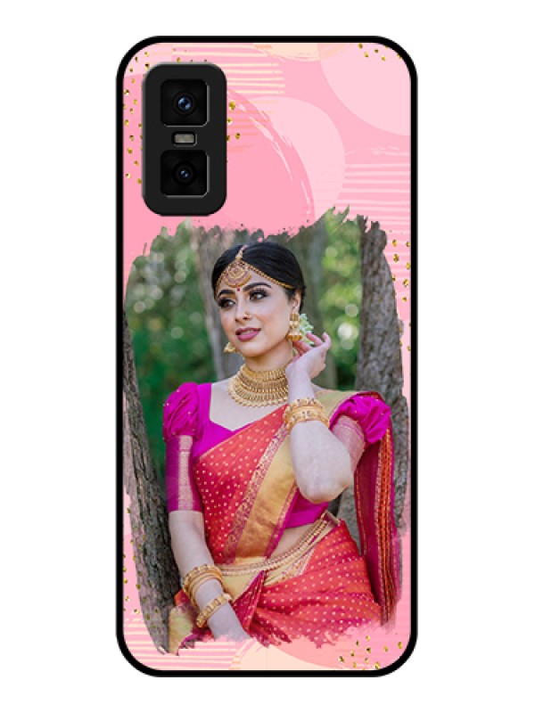 Custom infinix-gt-30-pro-5g Custom Metal Phone Case - Gold Glitter Splash Design