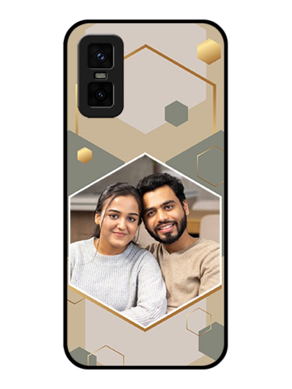 Custom infinix-gt-30-pro-5g Custom Metal Phone Case - Stylish Hexagon Pattern Design
