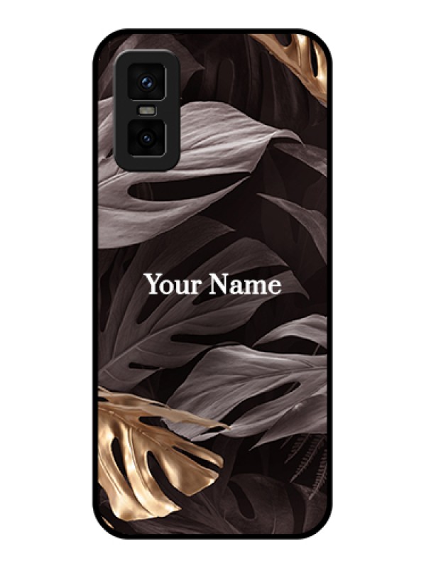 Custom infinix-gt-30-pro-5g Custom Metal Phone Case - Wild Leaves Digital Paint Design