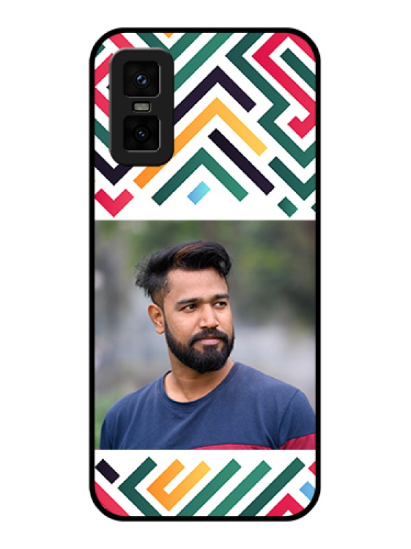Custom infinix-gt-30-pro-5g Custom Metal Phone Case - Colorful Maze Pattern Design