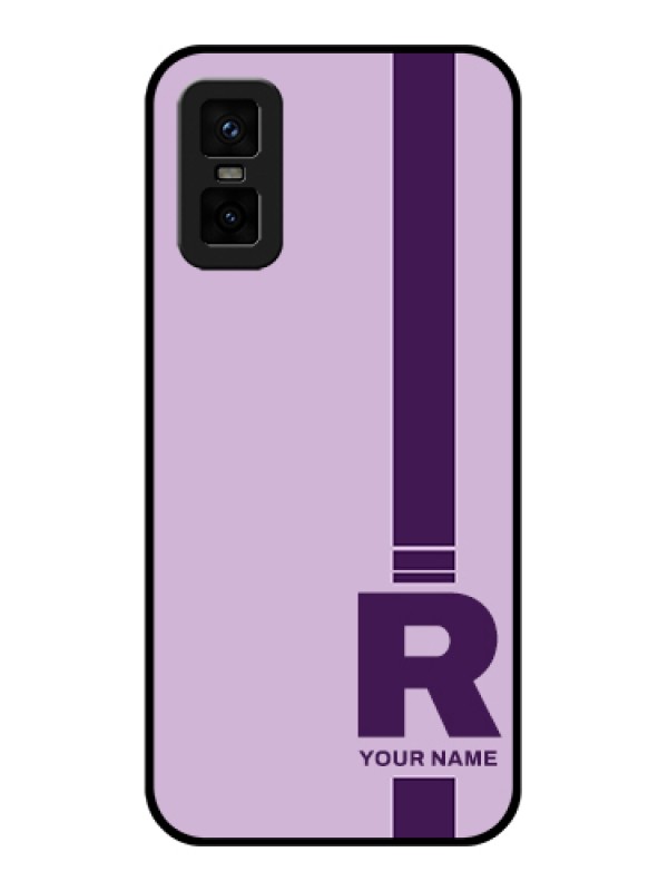 Custom infinix-gt-30-pro-5g Custom Metal Phone Case - Simple Dual Tone Stripe With Name Design