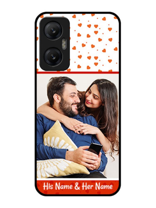 Custom Infinix Hot 20 5G Custom Metal Phone CaseOrange Love Symbol Design