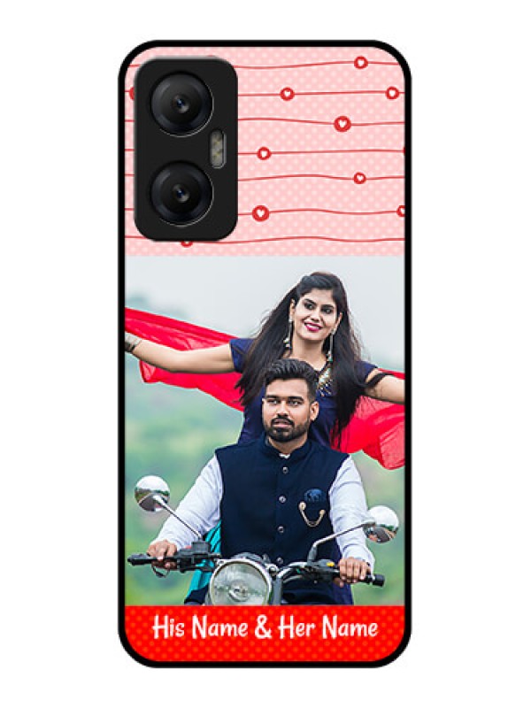 Custom Infinix Hot 20 5G Custom Metal Phone CaseRed Pattern Case Design