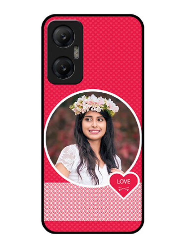 Custom Infinix Hot 20 5G Custom Metal Phone CasePink Color Pattern Design